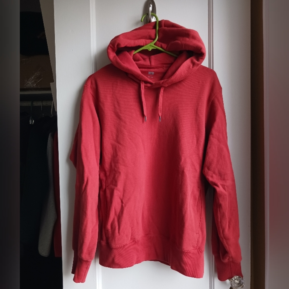 Uniqlo Orange Pullover Hoodie